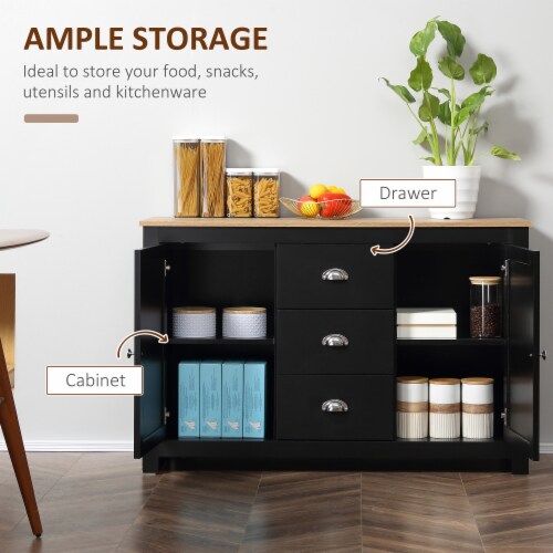 Black kitchen buffet cabinet deals