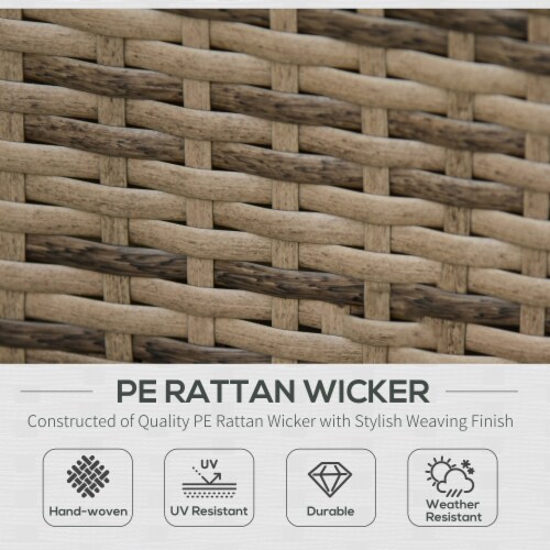 7 Piece Set Rattan Sofa Luxury Modular Conversation Outdoor Furniture Perspective: right