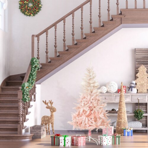 5' Artificial Christmas Tree Indoor Realistic Holiday Decoration, 450Tips Perspective: right