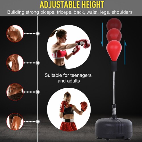 Hitting Bag Boxer Circle Set Freestanding Suction Cup, Adjustable Height Perspective: right