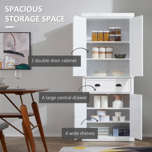 Homcom 72 tall colonial style free standing kitchen pantry storage