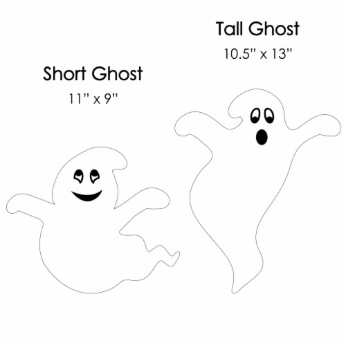 Big Dot of Happiness Spooky Ghost - Lawn Decor Signs Outdoor Halloween Party Yard Decor 10 Pc Perspective: right