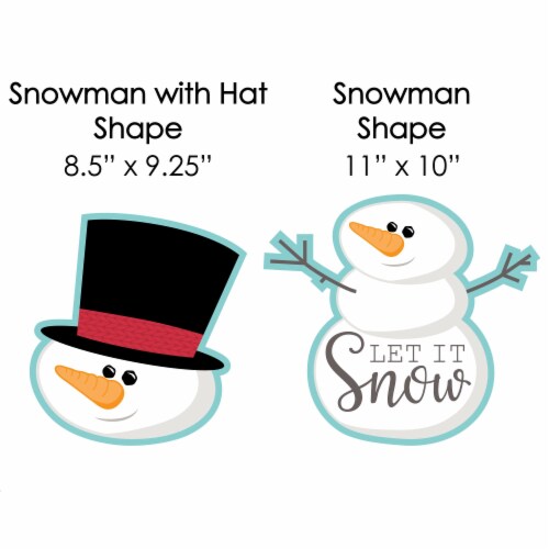 Big Dot of Happiness Let It Snow - Snowman Lawn Outdoor Christmas & Holiday Yard Decor 10 Pc Perspective: right