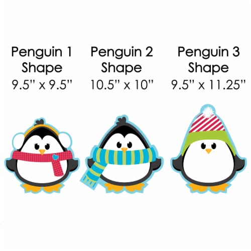 Big Dot of Happiness Holly Jolly Penguin - Penguin Lawn Decor Outdoor Party Yard Decor 10 Pc Perspective: right