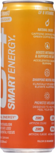 C4 Smart Energy Sparkling Peach Mango Energy Drink Perspective: right