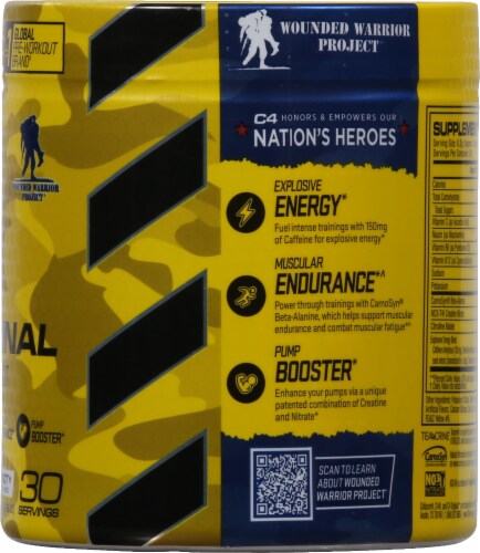 C4 Original Mango Foxtrot Pre Workout Supplement Perspective: right