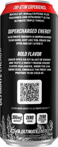 C4 Ultimate Energy® Cherry Bomb Frost Zero Sugar Can Perspective: right
