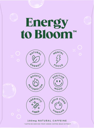 Bloom™ Sparkling Energy Raspberry Lemon Energy Drink Perspective: right