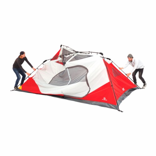 Outbound QuickCamp 10 Person 3 Season Cabin Tent with Rainfly and Carry Bag Red 1 Piece Pay Less Super Markets