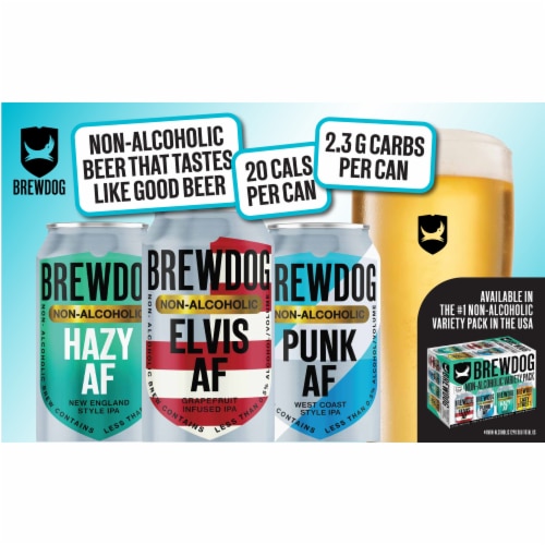 BrewDog Non-Alcoholic Variety Pack Craft Beer Perspective: right
