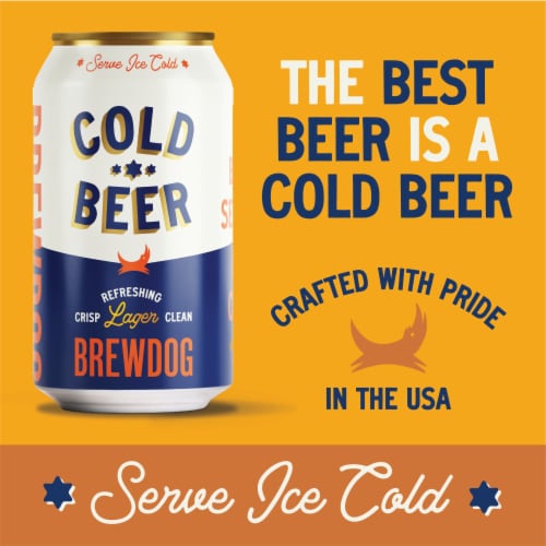 BrewDog Cold Beer Craft Lager Perspective: right
