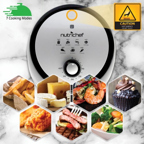 NutriChef PKAIRFR18 Kitchen Countertop Air Fryer Oven Cooker with