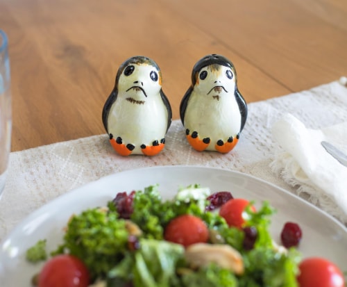 Star Wars Porgs Salt & Pepper Shakers | Official Star Wars Ceramic Spice Shakers Perspective: right