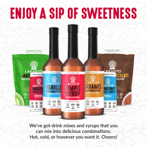 Lakanto Sugar Free Simple Flavoring Syrup - Sweetened with Monk Fruit (Vanilla - 25.4 Fl Oz) Perspective: right