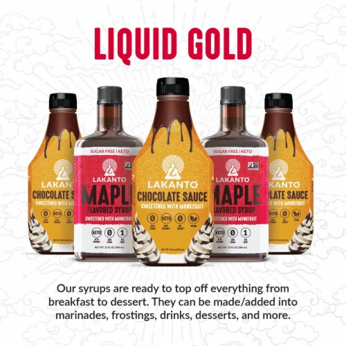 Lakanto Sugar Free Maple Syrup - Sweetened with Monk Fruit (26 fl oz - Pack of 1) Perspective: right