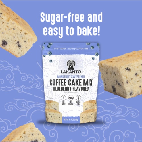 Lakanto Blueberry Coffee Cake Mix - Sweetened with Monk Fruit (13.7 oz) Perspective: right