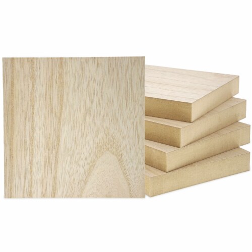 Unfinished Wood Blocks for Crafts, 1 Inch Thick MDF Squares (4x4 in, 4  Pack), PACK - Fred Meyer