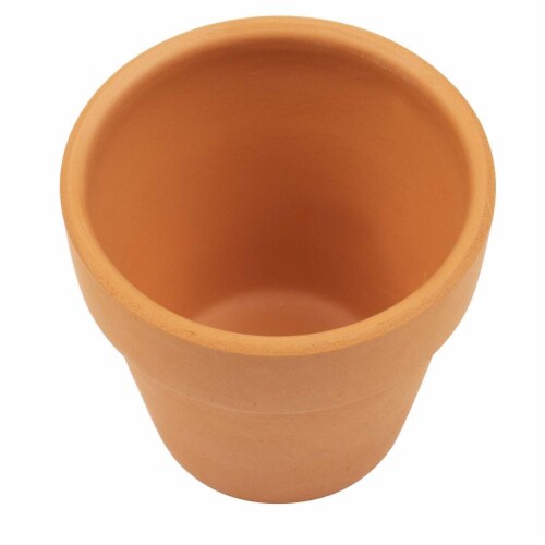 12 Pack Small Terra Cotta Pots with Saucers for Indoor and Outdoor, Brown, 2.7 x 2.5 inches Perspective: right
