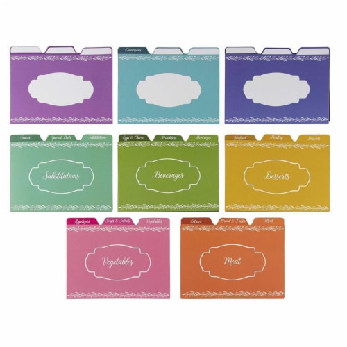Juvale Wood Recipe Organization Box with Cards and Dividers, 7.1 x 5 x 4.7 Inches Perspective: right