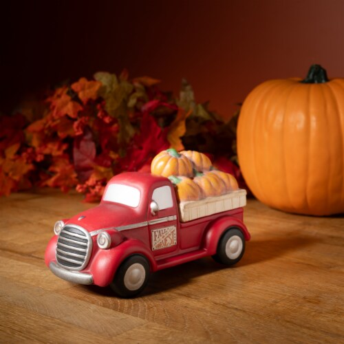 Fusion Lil' Red Truck & Pumpkins Hot Plate Perspective: right