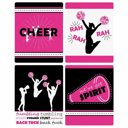 Big Dot of Happiness We've Got Spirit - Cheerleading Party Wine Bottle Label Stickers 4 Ct Perspective: right