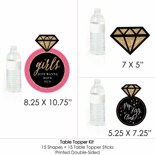 Big Dot of Happiness Girls Night Out Bachelorette Party Centerpiece Stick Table Toppers 15 Ct Perspective: right
