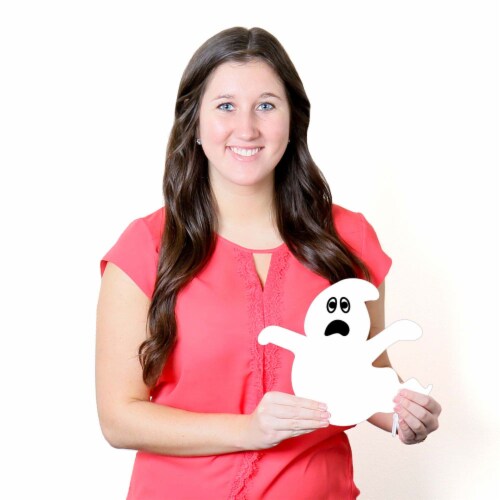 Big Dot of Happiness Spooky Ghost - Outdoor Lawn Decor - Halloween Party Yard Signs 8 Ct Perspective: right