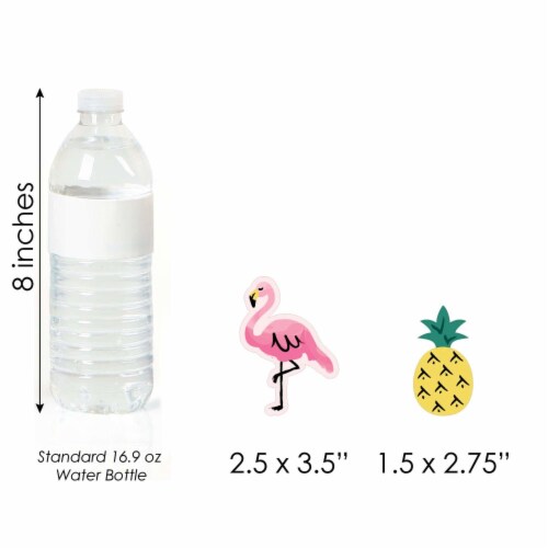Big Dot of Happiness Pink Flamingo - Party Like a Pineapple Cupcake Toppers Treat Picks 24 Ct Perspective: right