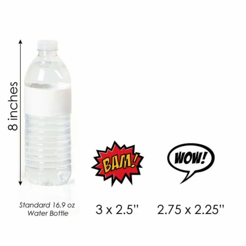 Big Dot of Happiness Bam Superhero - Dessert Cupcake Toppers - Party Clear Treat Picks 24 Ct Perspective: right