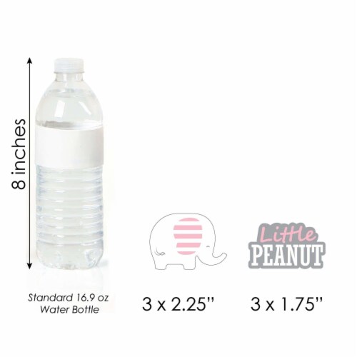 Big Dot of Happiness Pink Elephant Dessert Cupcake Toppers Girl Party Clear Treat Picks 24 Ct Perspective: right