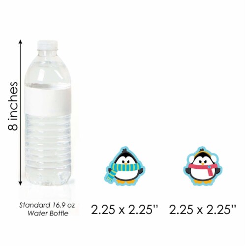Big Dot of Happiness Holly Jolly Penguin - Cupcake Toppers Christmas Clear Treat Picks 24 Ct Perspective: right