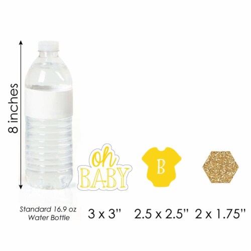 Big Dot of Happiness Baby Neutral Dessert Cupcake Toppers Baby Shower Clear Treat Picks 24 Ct Perspective: right