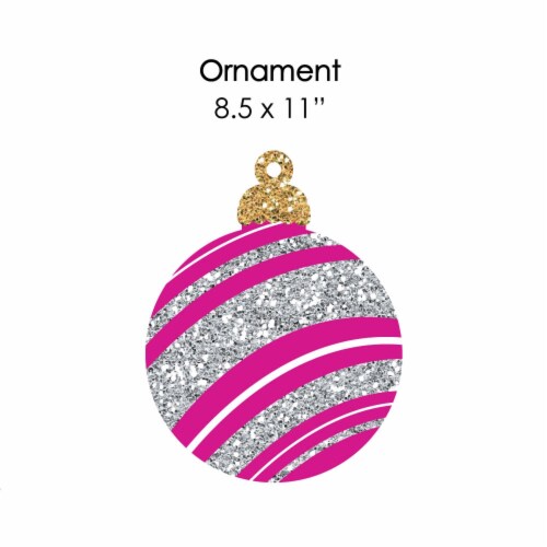 Big Dot of Happiness Colorful Ornaments Lawn Outdoor Holiday & Christmas Yard Decor 10 Pc Perspective: right
