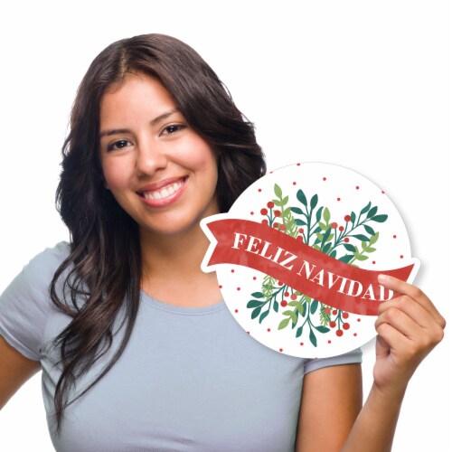 Big Dot of Happiness Feliz Navidad - Lawn Decor - Holiday & Spanish Christmas Yard Signs 8 Ct Perspective: right