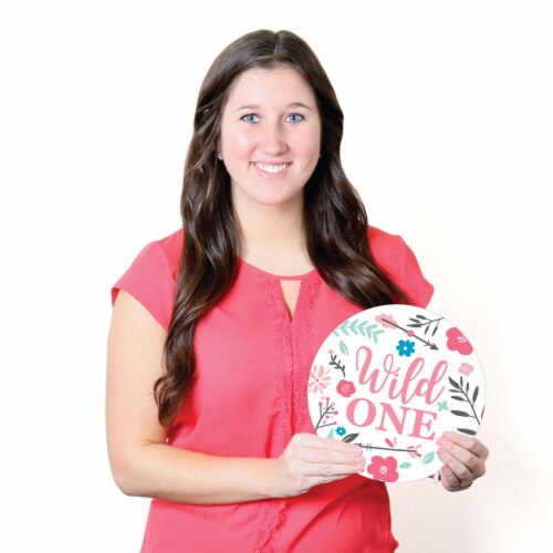 Big Dot of Happiness She's a Wild One - Lawn Decor Boho Floral 1st Birthday Yard Signs 8 Ct Perspective: right