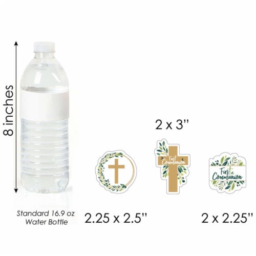 Big Dot of Happiness First Communion Elegant Cross Dessert Cupcake Toppers Treat Picks 24 Ct Perspective: right