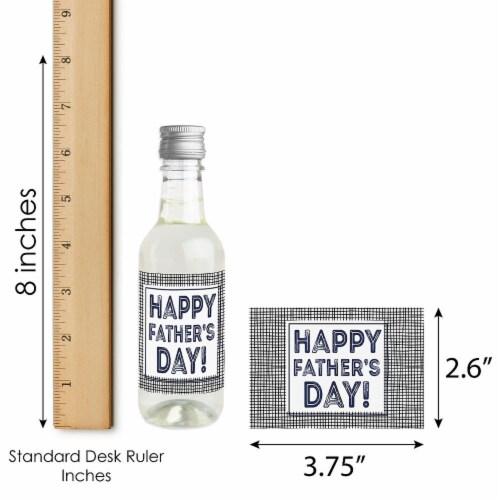 Big Dot of Happiness My Dad is Rad Mini Wine Bottle Label Stickers Father's Day Favor 16 Ct Perspective: right
