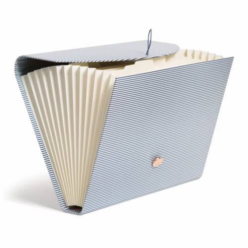 U Brands 13 Pocket Expandable File - Sweet Subtle Stripe Perspective: right