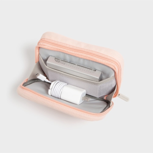U Brands® Zip Canvas Tech Organizer - Dusty Rose Perspective: right
