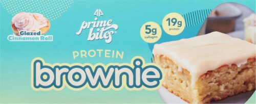 Prime Bites Protein Brownie Glazed Cinnamon Roll Perspective: right