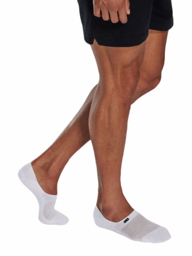 Pair of Thieves Blackout/Whiteout Men's Cushioned No-Show Socks - White Perspective: right