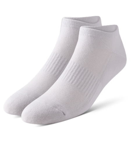 Pair of Thieves Blackout/Whiteout Men's Cushioned Low-Cut Socks - Light Gray Perspective: right