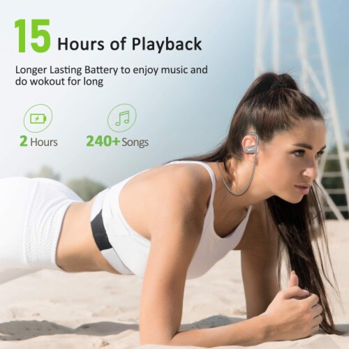 Letsfit U8L Bluetooth Headphones - Gray Perspective: right