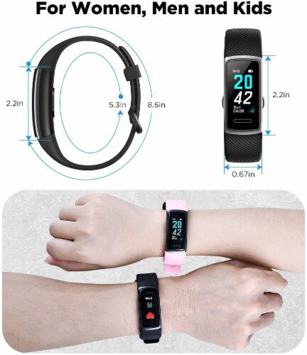 Letsfit ID152 Water Resistant Heart Rate & Activity Monitor - Blue Perspective: right