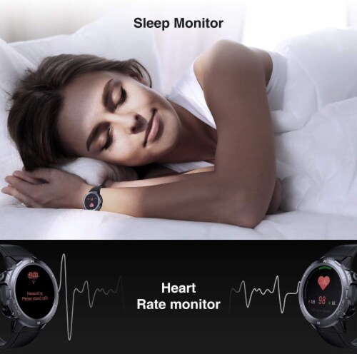 Letsfit Letscom Heart Rate Monitor and Step Counter Smart Watch - Black Perspective: right