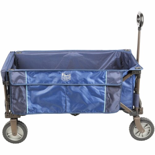Timber Ridge Foldable Rolling Utility Tailgate Wagon Cart, Red Perspective: right