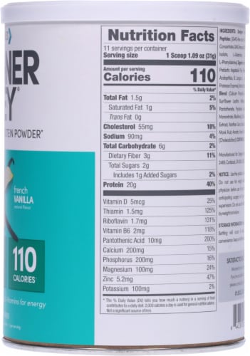 Designer Whey® French Vanilla Protein Powder Perspective: right