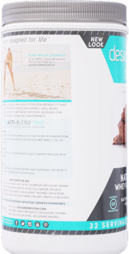 Designer Whey Double Chocolate Protein Powder Perspective: right