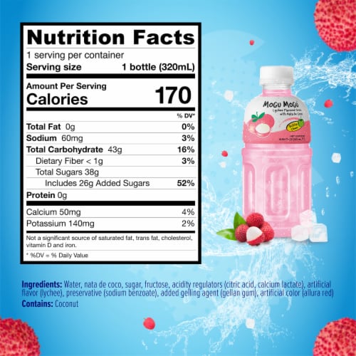 Mogu Mogu Drink Lychee Juice with Nata De Coco. Drinks for kids with real  lychee juice, 6 Counts - Kroger