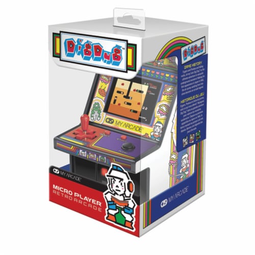 My Arcade Dig Dug Micro Player White DRM3221 Perspective: right